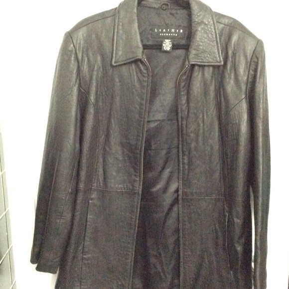 Leather Elements Jackets & Blazers - Black Leather jacket